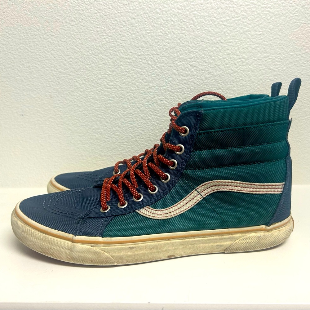 Vans sk8-hi MTE DX colorblock blue green hightop sneakers size 10m / 8.5 w